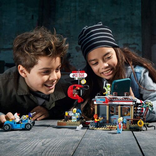  LEGO Hidden Side Shrimp Shack Attack 70422 Augmented Reality [AR] Building Set with Ghost Minifigures and Toy Car for Ghost Hunting, Tech Toy for Boys and Girls (579 Pieces)