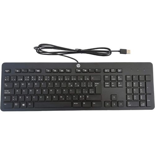 에이치피 Hewlett Packard Business Black USB Slim Style Windows Enhanced Keyboard. HP P/N 803823-001