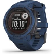 Garmin Instinct Solar, Rugged Outdoor Smartwatch with Solar Charging Capabilities, Built-in Sports Apps and Health Monitoring, Dark Blue
