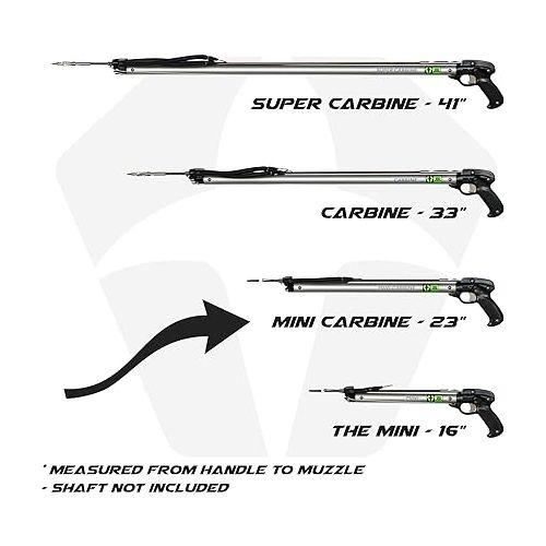 제이비엘 JBL Spearguns Carbine Spearguns for Spearfishing, Mini Speargun for Freediving, Scuba Diving, Fishing, Diving, Aluminum Barrel, Stainless Steel Shaft
