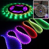 TORCHSTAR 16.4ft Flexible RGB Color Changing Waterproof (IP65) LED Strip Light Kit, 150LEDs Dreamy RGB Chasing LED Light Strip with 24 Key IR Remote, UL-listed 12V 2A Power Adapter for Decor