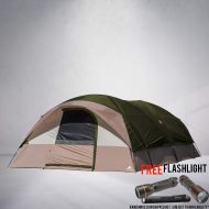 Unknown Hazel Creek 20 Person Tunnel Tent with Removable Movie Screen Bundled with Free Flashlight