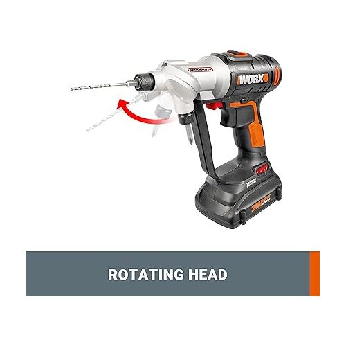  WORX 20V Cordless Switchdriver+Circular Saw WX957L 2-in-1 Drill & Driver and electric saw, Power Tool Combo Kit 2 * 2.0Ah Batteries & Charger Included