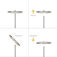 Brightech Halo Flippable LED Torchiere Super Bright Floor Lamp - Tall Standing Modern Pole Light for Living Rooms & Offices - Dimmable Uplight for Reading Books in Your Bedroom etc