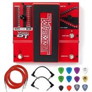 Briskdrop Digitech Whammy DT Pitch Shift Drop Tune Pedal Bundle with 2 Patch Cables, 2 Instrument Cables, and Dunlop Variety Pick Pack, whammyDT-bundle