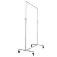 Econoco Gloss White Adjustable Pipe Rolling Rack