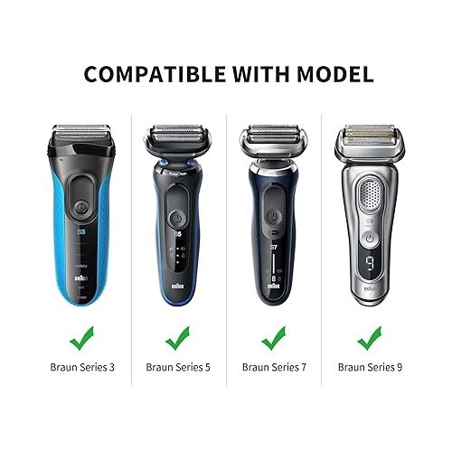  Yinke Case for Braun Series 3/ Series 5/ Series 7/ Series 9, 3040s, 3010S, 5018s, 5140s, 7058cc, 9460cc Electric Razor Shaver, Hard Travel Protective Case, Extra Room for Accessories and Charger