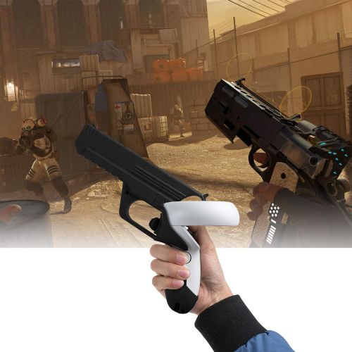  [아마존베스트](1 Pair) Seltureone VR Game Gun Adapter Compatible for Oculus Quest 2 Controller, Quest 2 Accessories for FPS Gaming, Black