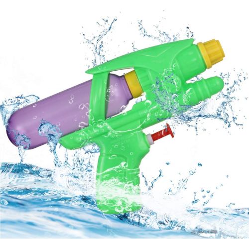  Toyvian Water Guns 24 Pack, Water Blaster Soaker Set,Kids Water Pistol Plastic Toys,Water Squirt Water Fight Toys,Summer Swimming Pool Beach Toys (Random Color)
