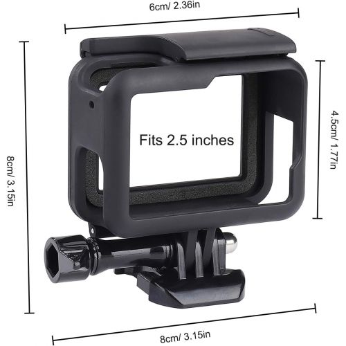  [아마존베스트]QIMEI-SHOP Housing Frame Compatible with GoPro Hero 7/6/5/(2018) Black Action Cameras Accessories Protective Housing Case with Base and Screw Black