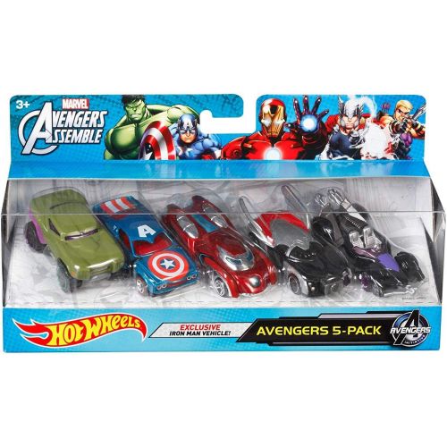 마텔 Hot Wheels Marvel Avengers Assemble Avengers 5-Pack [Amazon Exclusive]