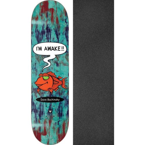  Warehouse Skateboards Darkstar Skateboards Dave Bachinsky Awake Skateboard Deck Resin-7-8.125 x 31.7 with Mob Grip Perforated Black Griptape - Bundle of 2 Items