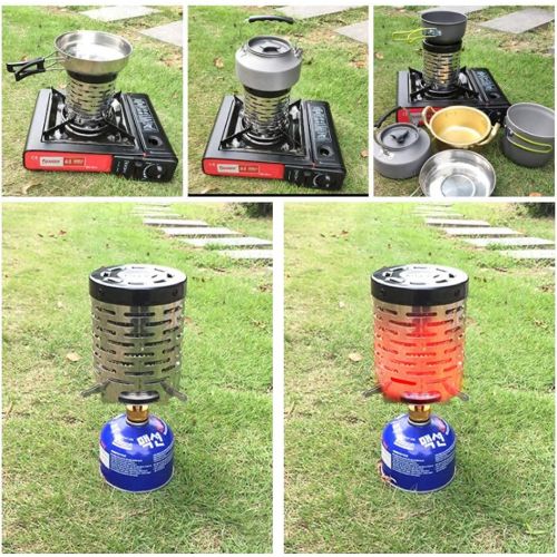  Lixada Outdoor Heater, Outdoor Portable Gases Heater Cover, Warmer Stoves Heating Cover, 4.5 5.7in (D H), Stainless Steel + Iron