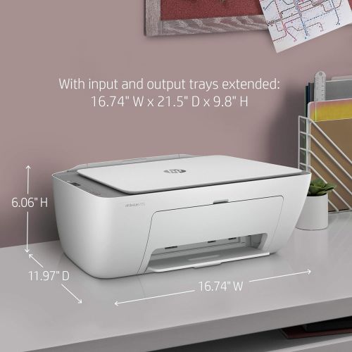  Amazon Renewed HP DeskJet 2755 Wireless All-in-One Printer Mobile Print, Scan & Copy HP Instant Ink Ready (3XV17A) (Renewed)