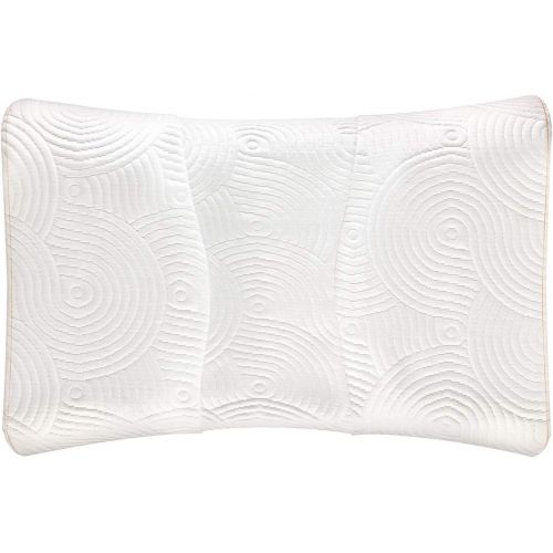  Tempur-Pedic TEMPUR-Ergo Advanced Neck Relief Pillow, Contoured Soft and Firm Support, Standard, White