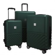 AmazonBasics Hauptstadtkoffer Boxi Luggage Set 3 Piece Lightweight Suitcase Spinner (20, 24 & 28) TSA Darkgreen