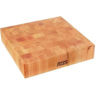 John Boos Small Cherry Wood Cutting Board for Kitchen 14 x 14 Inches, 3 Inches Thick Reversible Charcuterie End Grain Boos Block with Oil Finish