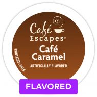 Cafe Escapes Cafe Caramel, Single Serve Coffee K-Cup Pod, Flavored Coffee, 96