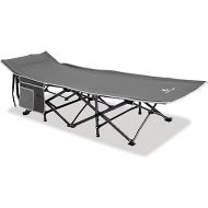 ALPHA CAMP Oversized Camping Cot Supports 600 lbs Sleeping Bed Folding Steel Frame Portable with Carry Bag