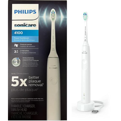 필립스 Philips Sonicare ProtectiveClean Removes up to 2X More Plaque, Long Lasting 14 Day Battery Life Rechargeable Electric Toothbrush
