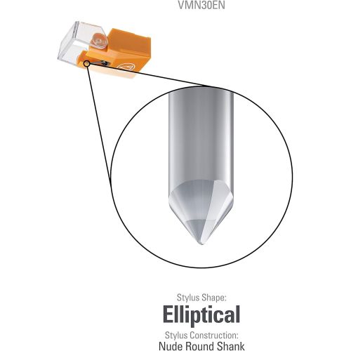 오디오테크니카 Audio-Technica VMN30EN Elliptical Nude Replacement Turntable Stylus Orange