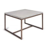Home Styles 8100-21 Geometric Coffee Table W-44”, D-16”, H-30” Concrete Chalky White