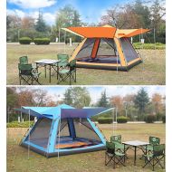 ZXYAN Tent Windproof Waterproof Camping Tent 3-4 People Camping Tent - Fully automatic Outdoor Sun Shelter Instant Cabana Portable Double Layer Waterproof Shade Canopy for Family V