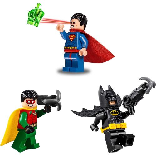  LEGO DC Super Heroes Combo Pack - Superman, Batman, and Robin Minifigures with Accessories and Display