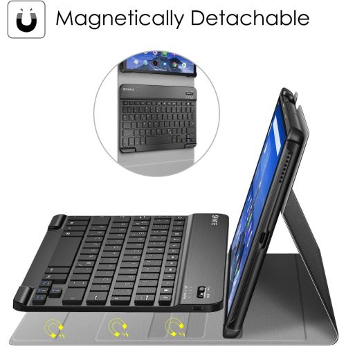  [아마존베스트]Fintie Keyboard Case for Lenovo Tab M10 FHD Plus/Smart Tab M10 FHD Plus 10.3 Inch TB-X606, Slim Protective Case with Magnetic Removable German QWERTZ Bluetooth Keyboard, Black