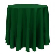 ULTIMATE TEXTILE Ultimate Textile -10 Pack- 132-Inch Round Polyester Linen Tablecloth, Hunter Green
