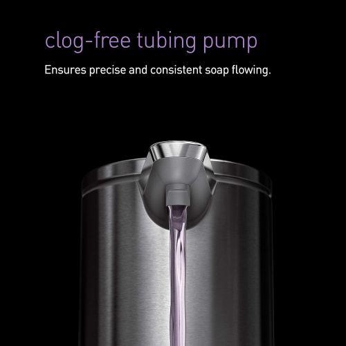 심플휴먼 simplehuman 9 oz. Touch-Free Rechargeable Sensor Liquid Soap Pump Dispenser, Polished Stainless Steel