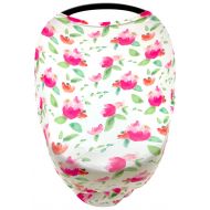 Luvit LLC Luvit 5-in-1 Baby Car Seat Canopy, Stroller Canopy, Shopping Cart Cover, High Chair Cover and Nursing Cover All-in-One Universal Fit in Pink Floral