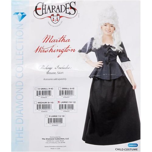  Charades Childs Colonial Girl Costume Dress, X-Small