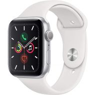 Apple Watch Series 5 (GPS, 40MM) Silver Aluminum Case with White Sport Band (Renewed)