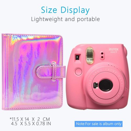  Ablus 64 Pockets Mini Photo Album for Fujifilm Instax Mini Camera, Polaroid Snap, Z2300, SocialMatic Instant Cameras & Zip Instant Printer (Magic Pink)