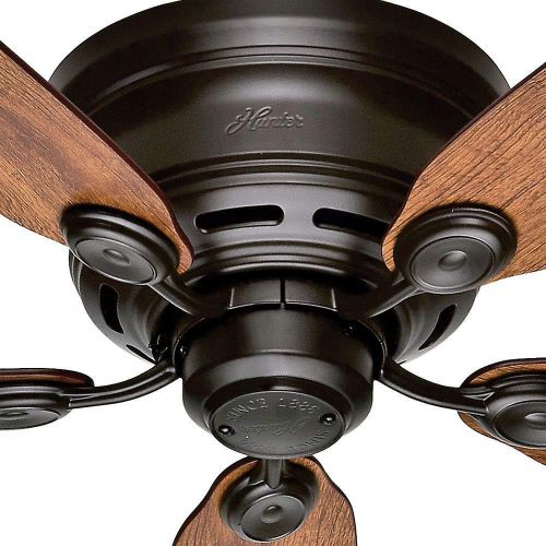  Hunter Fan Company Hunter Indoor Low Profile IV Ceiling Fan with Pull Chain Control, 42, New Bronze