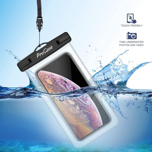  [아마존베스트]Procase Universal Waterproof Pouch Cellphone Dry Bag Underwater Case for iPhone 12 Pro Max/11 Pro Max/Xs Max/XR/8/SE 2020, Galaxy S20 Ultra/S20+/Note10+ S9 S8+, up to 6.9 - 3 Pack,