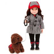 MeiMei 18 inch Doll Girl Life Style Toy with Clothes Set Outfit Eyes Can Open & Close Toddler Dolls for Kids 3+ Adorable in Gift Box