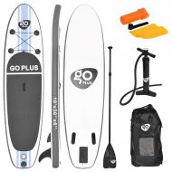 WOOWAVE Goplus Inflatable Stand up Paddle Board Surfboard SUP Board with Adjustable Paddle Carry Bag Manual Pump Repair Kit Removable Fin for All Skill Levels, 6 Thick