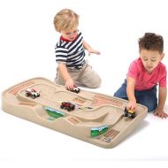 Simplay3 Portable Carry and Go Kids Race Track Toy Car Train Table, 2-Sided No Assembly for Children 3 4 5 6 7 Years Old Boys Girls, Made in USA