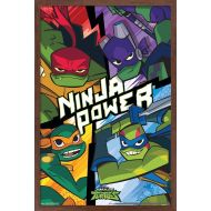 Trends International Nickelodeon Rise of The Teenage Mutant Ninja Turtles Wall Poster, 22.375 x 34, Mahogany Framed Version