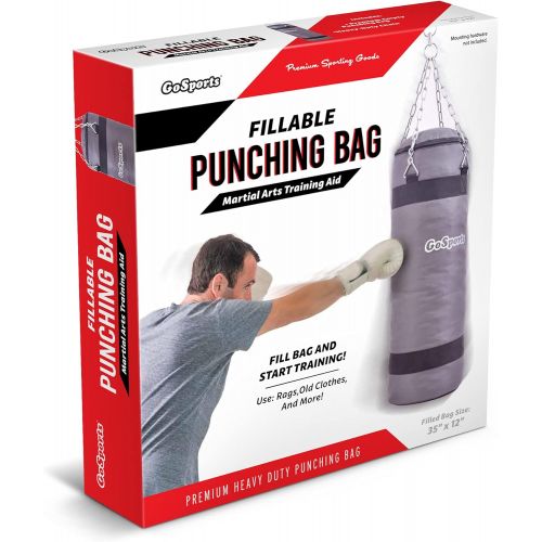 GoSports Fillable Punching Bag Training Aid ? Great for Boxing, MMA, Muay Thai and More, Fill with Clothes and Rags