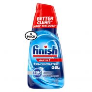 Finish Max in 1 Dishwasher Detergent Concentrated Gel, 26 oz, 32 Washes, Fresh & Clean Scent (Pack of 6)
