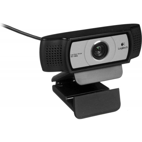  AOM Logitech C930e 1080p HD Webcam with H.264 Compression (960-000971) + External Privacy Shutter + Bundle Kit