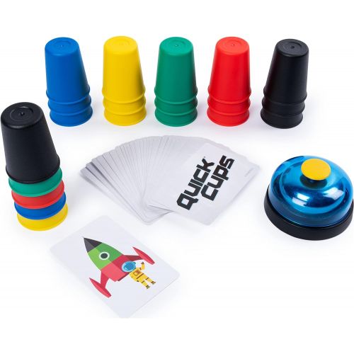  [아마존베스트]Spin Master Games Quick Cups, Match ‘n’ Stack Family Game for Kids Aged 6 and Up