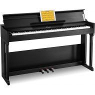 [아마존베스트]Donner DDP-90 Home Digital Piano, 88 Key Fully Weighted Electronic Keyboard, Triple Pedals, Black, USB/ MP3/ Headphone/Audio Output Function