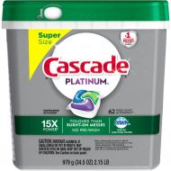 Cascade Platinum ActionPacs Dishwasher Detergent, Fresh Scent, 62 count