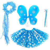 Frozen Inspired Girls Fairy Costume (Age 2-7) 4 Piece Set
