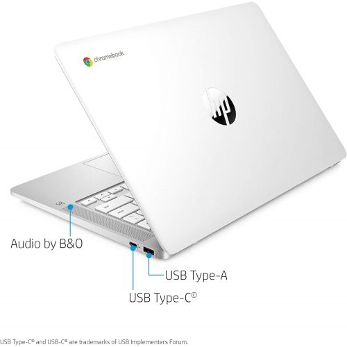  Amazon Renewed HP Chromebook 14-inch FHD Laptop, Intel Celeron N4000, 4 GB RAM, 32 GB eMMC, Chrome (14a-na0060nr, Ceramic White) (Renewed)