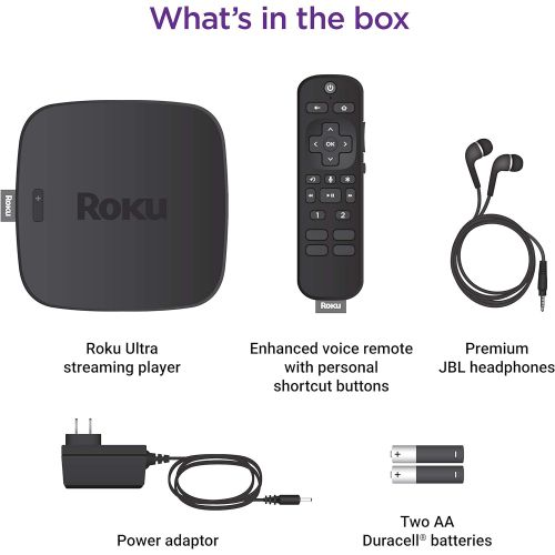  [아마존베스트]Roku Ultra | Streaming Media Player 4K/HD/HDR with Premium JBL Headphones
